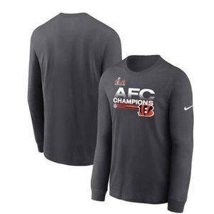 DEFECT Mens Nike Anthracite Cincinnati Bengals 2021 Long Sleeve T-Shirt XL 6D053